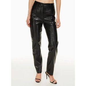 Aritzia black leather pants size 4